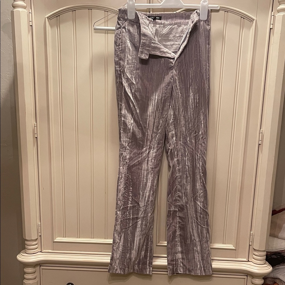 Steve Madden Silver Straight Leg Women's Pants